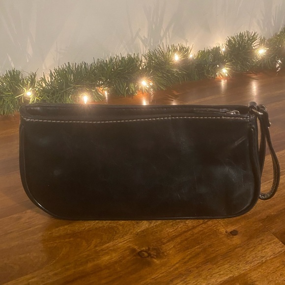 Black Faux Leather Wristlet - Picture 2 of 2
